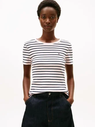 Camisola de gola redonda às riscas Favorite
