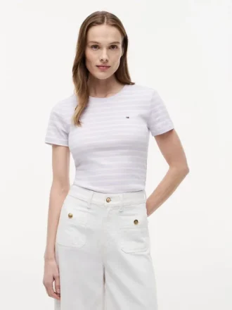 Camisola de gola redonda às riscas Favorite