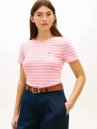 Camisola de gola redonda às riscas Favorite