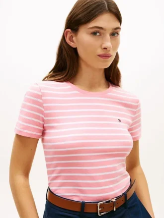 Camisola de gola redonda às riscas Favorite