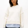 Camisola de malha com efeito de camadas Camisola de malha com efeito de camadas