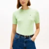 Camisola de malha com tranças de manga curta Camisola de malha com tranças de manga curta