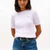 Camisola de malha com tranças de manga curta Camisola de malha com tranças de manga curta