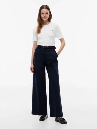 Camisola de malha com tranças de manga curta