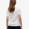 Camisola de malha com tranças de manga curta Camisola de malha com tranças de manga curta