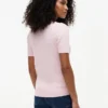 Camisola de malha com tranças de manga curta Camisola de malha com tranças de manga curta