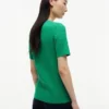 Camisola de malha com tranças de manga curta Camisola de malha com tranças de manga curta