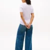 Camisola de malha com tranças de manga curta Camisola de malha com tranças de manga curta