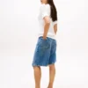 Camisola de malha com tranças de manga curta Camisola de malha com tranças de manga curta