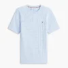 Camisola de malha com tranças de manga curta Camisola de malha com tranças de manga curta