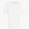Camisola de malha com tranças de manga curta Camisola de malha com tranças de manga curta