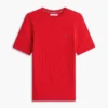Camisola de malha com tranças de manga curta Camisola de malha com tranças de manga curta
