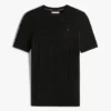 Camisola de malha com tranças de manga curta Camisola de malha com tranças de manga curta