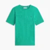 Camisola de malha com tranças de manga curta Camisola de malha com tranças de manga curta