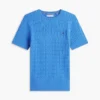 Camisola de malha com tranças de manga curta Camisola de malha com tranças de manga curta