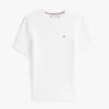 Camisola de malha com tranças de manga curta Camisola de malha com tranças de manga curta