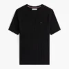 Camisola de malha com tranças de manga curta Camisola de malha com tranças de manga curta