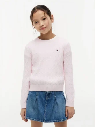 Camisola de malha trançada para criança
