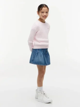 Camisola de malha trançada para criança