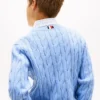 Camisola de malha trançada para criança