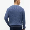 Camisola de malha trançada tingida na peça Camisola de malha trançada tingida na peça