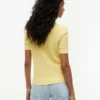Camisola de manga curta com bolso em ponto de malha Camisola de manga curta com bolso em ponto de malha
