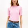 Camisola de manga curta com gola redonda Camisola de manga curta com gola redonda