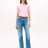 Camisola de manga curta com gola redonda Camisola de manga curta com gola redonda