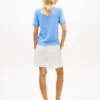 Camisola de manga curta em malha aberta Camisola de manga curta em malha aberta