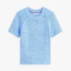 Camisola de manga curta em malha aberta Camisola de manga curta em malha aberta