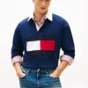 Camisola de râguebi com logótipo de bandeira grande Camisola de râguebi com logótipo de bandeira grande