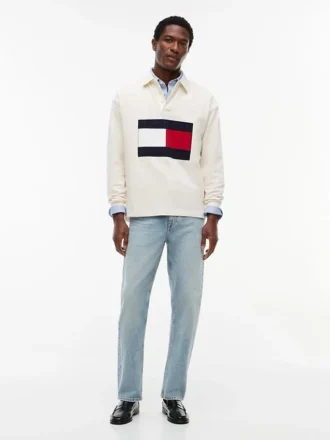Camisola de râguebi com logótipo de bandeira grande
