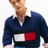 Camisola de râguebi com logótipo de bandeira grande Camisola de râguebi com logótipo de bandeira grande