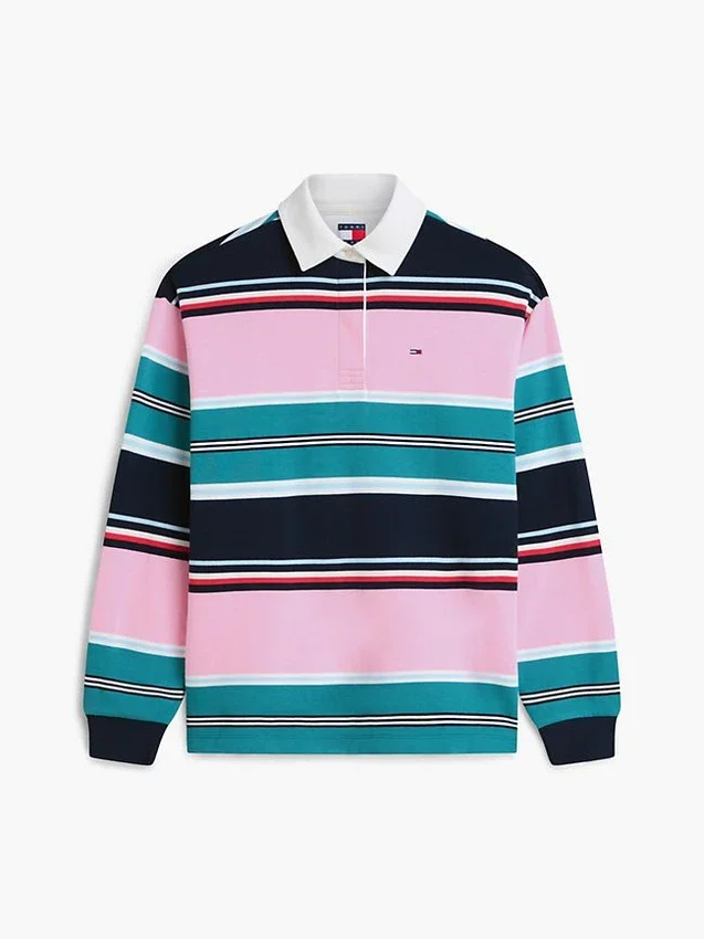 Camisola de rugby Tommy Jeans de corte descontraído Camisola de rugby Tommy Jeans de corte descontraído