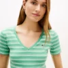 Camisola Favorita com Decote em V às Riscas Camisola Favorita com Decote em V às Riscas