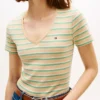 Camisola Favorita com Decote em V às Riscas Camisola Favorita com Decote em V às Riscas