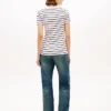 Camisola Favorita com Decote em V às Riscas Camisola Favorita com Decote em V às Riscas