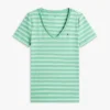 Camisola Favorita com Decote em V às Riscas Camisola Favorita com Decote em V às Riscas
