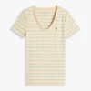 Camisola Favorita com Decote em V às Riscas Camisola Favorita com Decote em V às Riscas