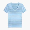 Camisola Favorita com Decote em V às Riscas Camisola Favorita com Decote em V às Riscas