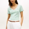 Camisola Favorita com Gola em V às Riscas Camisola Favorita com Gola em V às Riscas