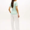 Camisola Favorita com Gola em V às Riscas Camisola Favorita com Gola em V às Riscas