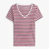 Camisola Favorite com gola em V e riscas Camisola Favorite com gola em V e riscas