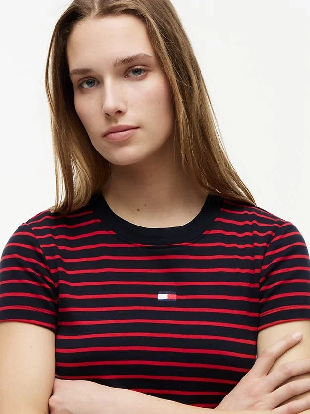 Camisola Favorite com riscas e logótipo Mini Flag Camisola Favorite com riscas e logótipo Mini Flag