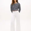 Camisola Henley em interlock de algodão com corte descontraído Camisola Henley em interlock de algodão com corte descontraído