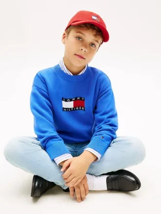 Camisola infantil com logótipo Wavy Flag