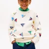 Camisola infantil com padrão de bandeiras de vela
