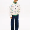 Camisola infantil com padrão de bandeiras de vela