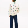 Camisola infantil com padrão de bandeiras de vela