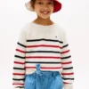 Camisola infantil com riscas náuticas